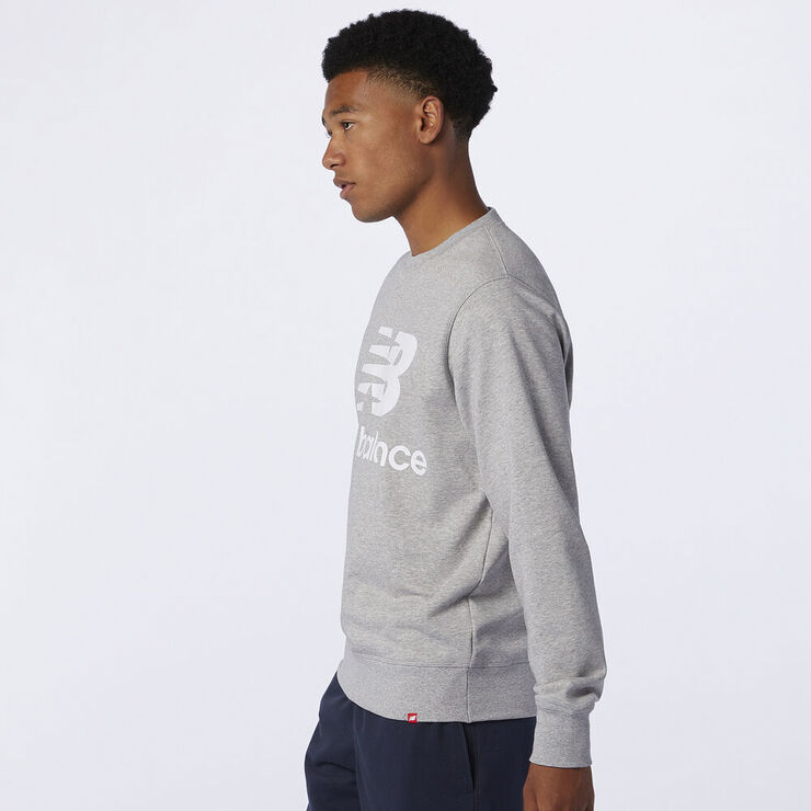 New Balance Essentials Stacked Logo Sweatshirt Grå