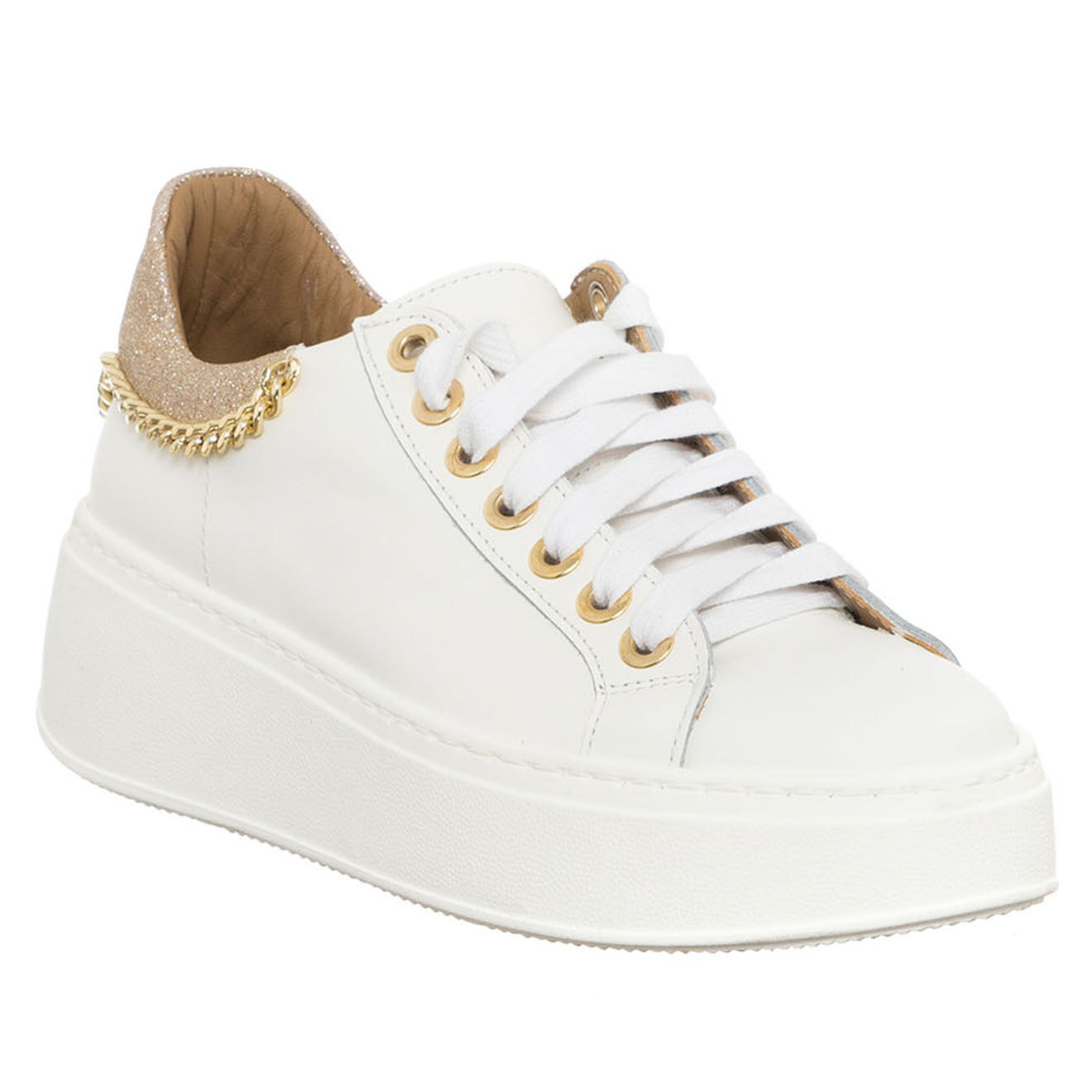 Loretta Pettinari Sneakers Aidoli blanc/doré