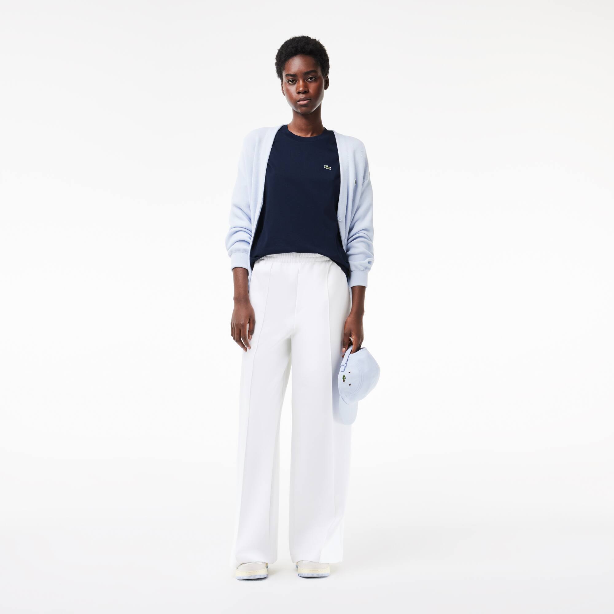 T-shirt relaxed fit en jersey de coton pima léger T-Shirts - Bleu - Lacoste - Femme
