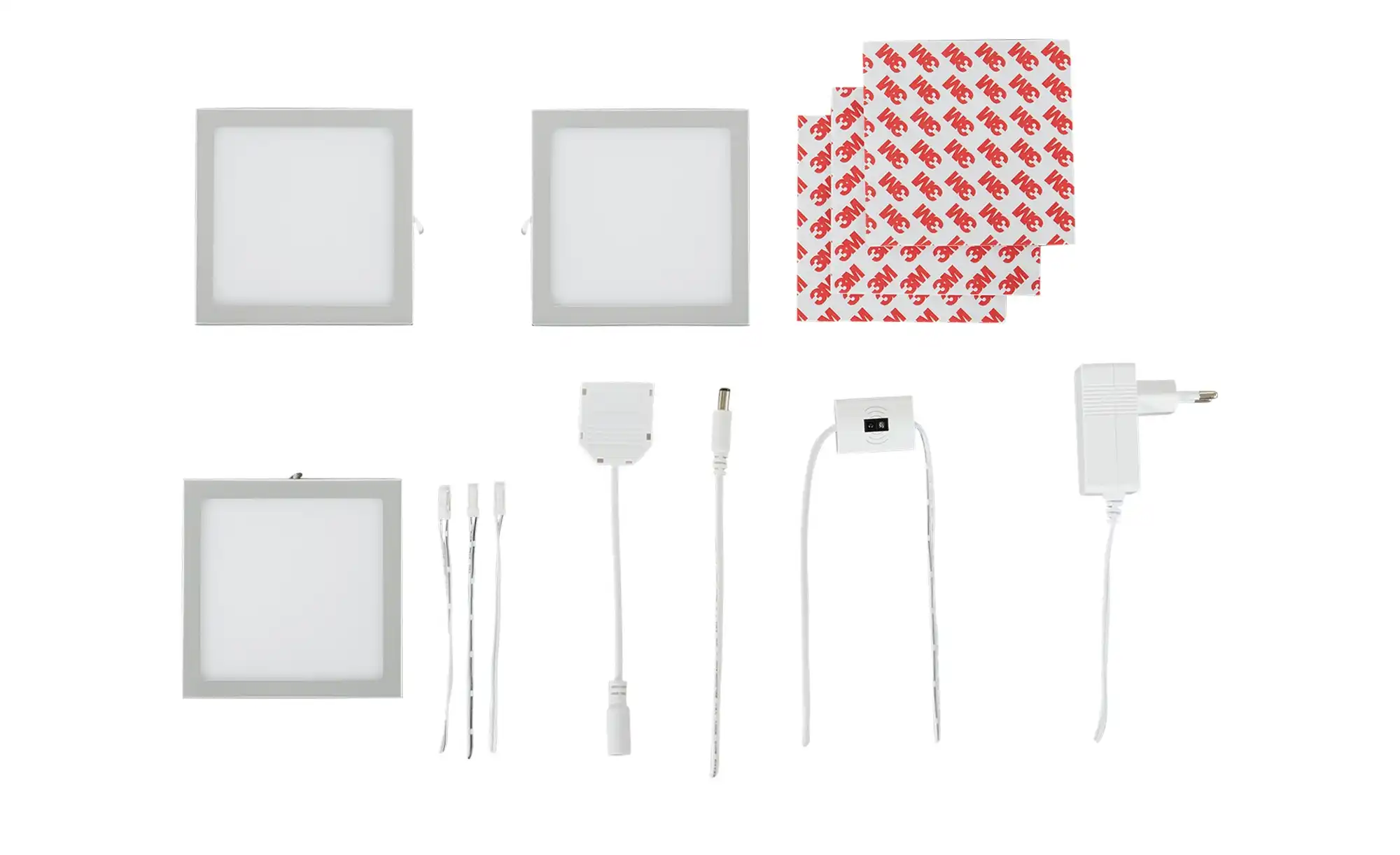 KHG Küchenunterbaubeleuchtung 3er-Set, quadratisch