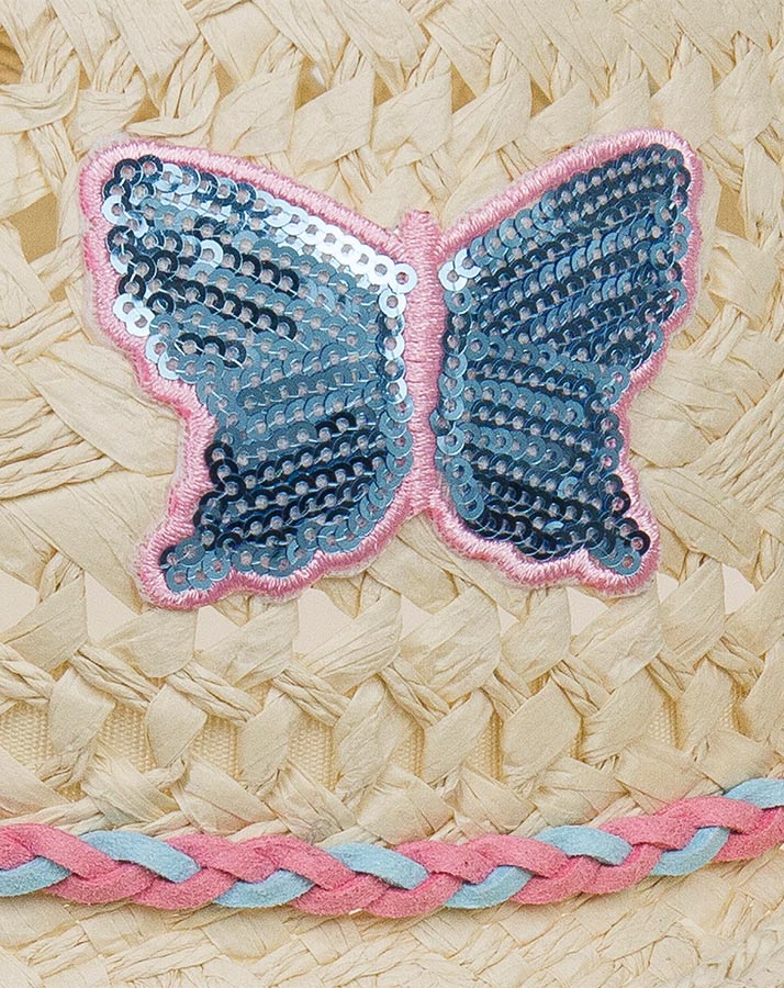 Strohhut DREAMLAND – SCHMETTERLING  in beige