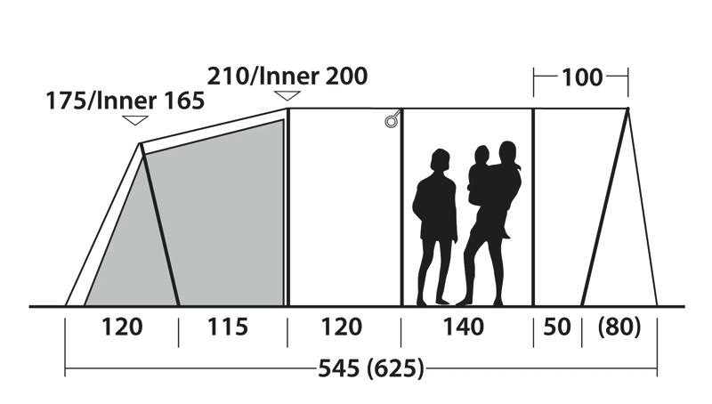Outwell Tunnelzelt Denver 5 für 5 Personen
