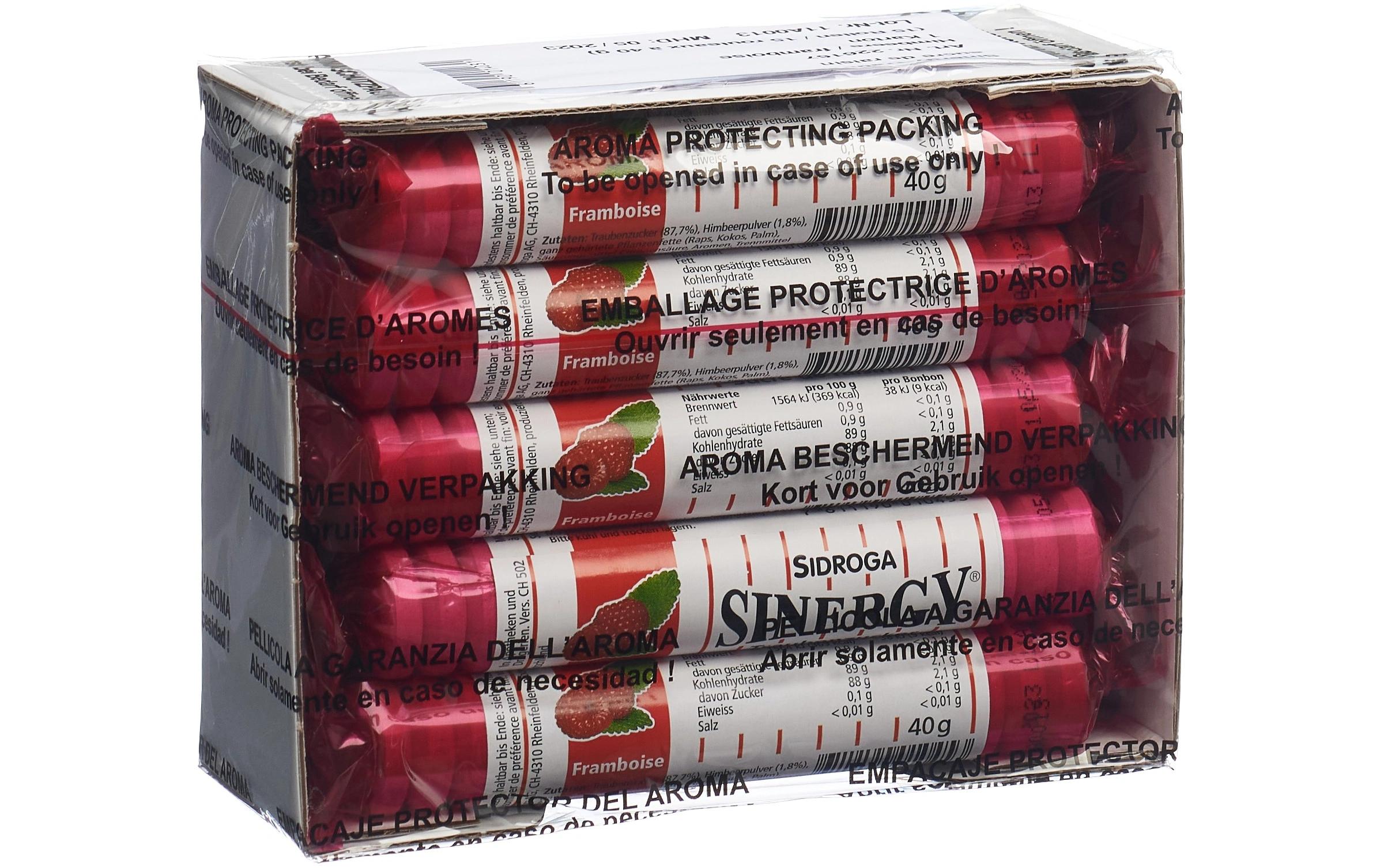 Traubenzucker Himbeere 15 x 40 gTraubenzucker stellt dem Körper Energie sofort zur Verfügung