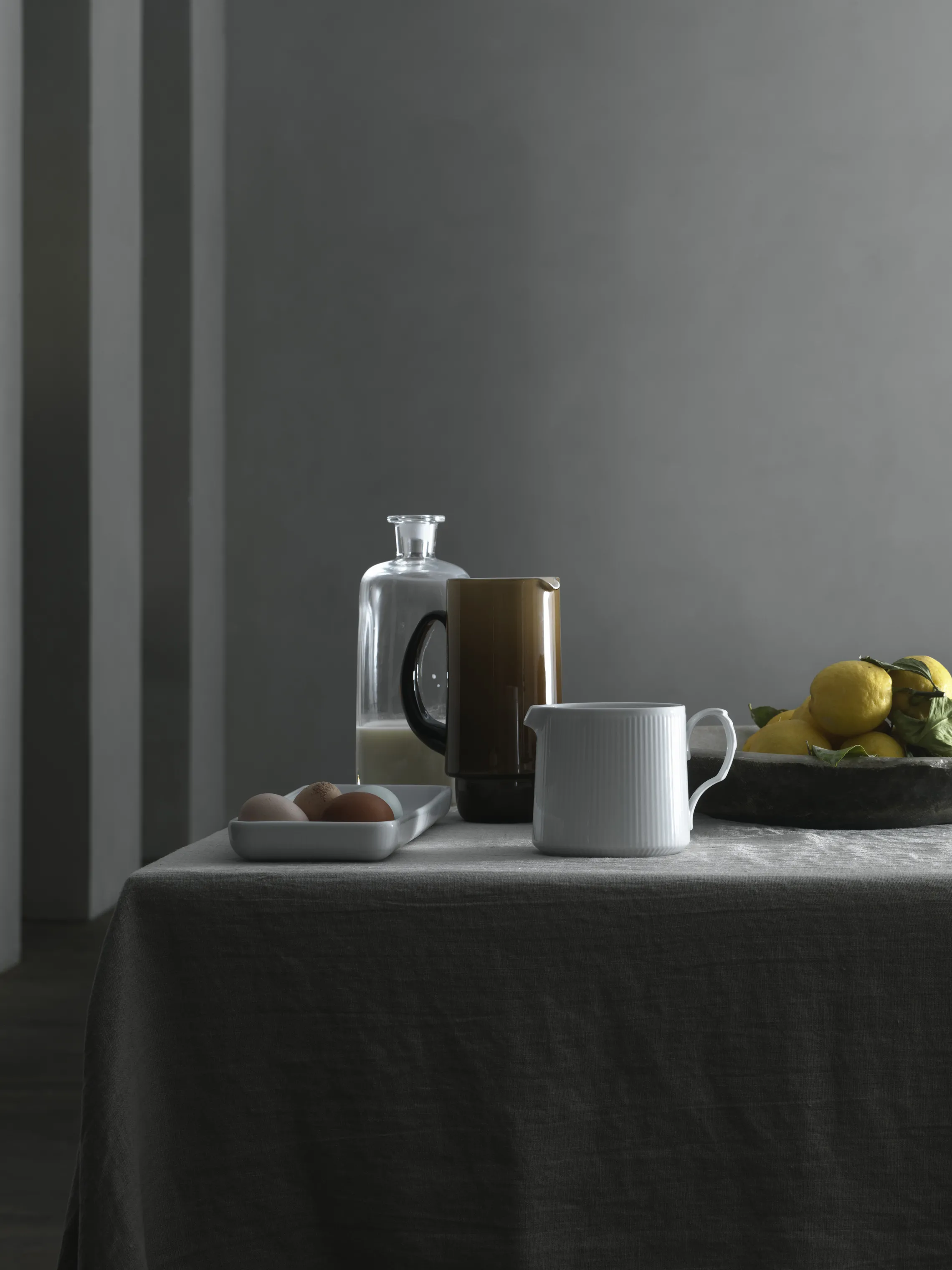 Royal Copenhagen Hvid Riflet Fad