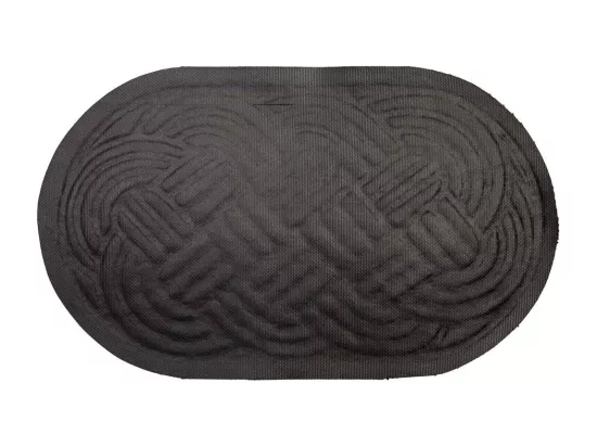 Tapis d'entrée en fibre pressée marron 75x45