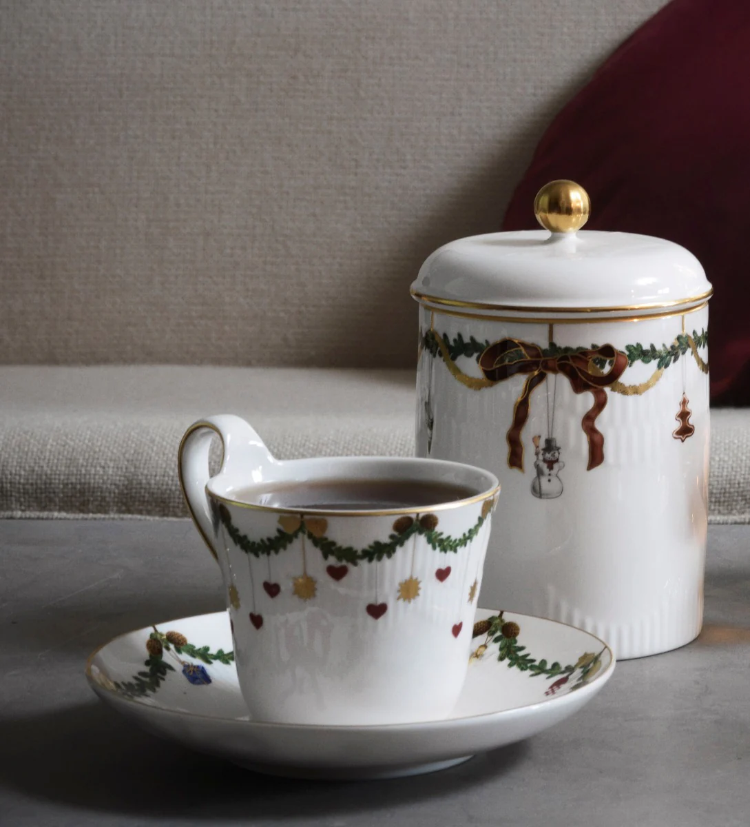 Royal Copenhagen  Stjerne Riflet højhankskop - 33 cl.