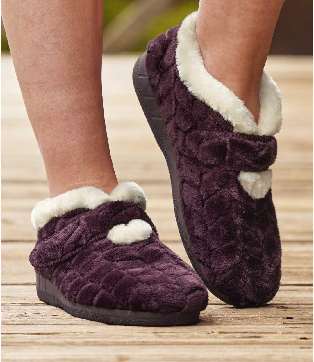Chaussons Velours et Fausse Fourrure