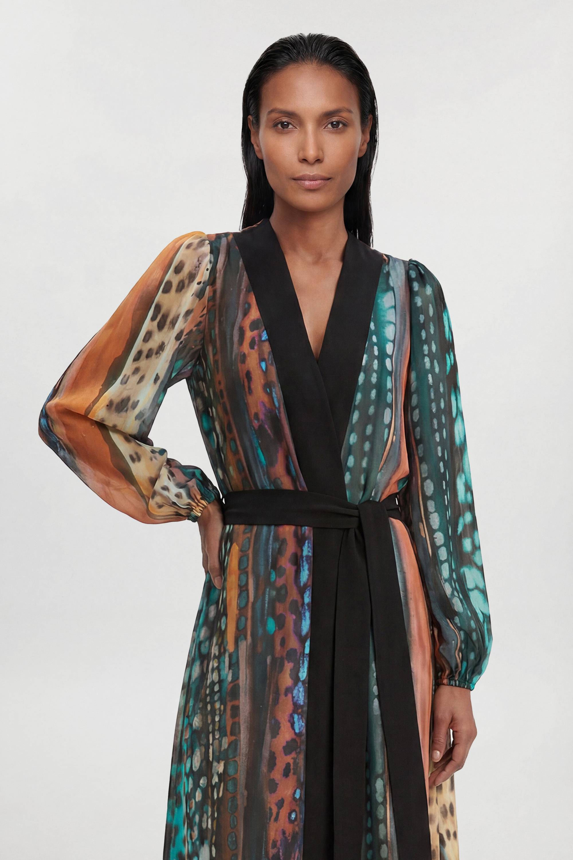 KarenMillen Tunique De Plage Imprimé Animal Linéaire
