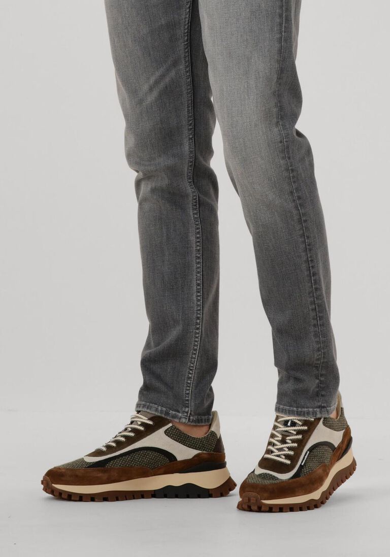 bruine floris van bommel lage sneakers sfm-10156 de grommer