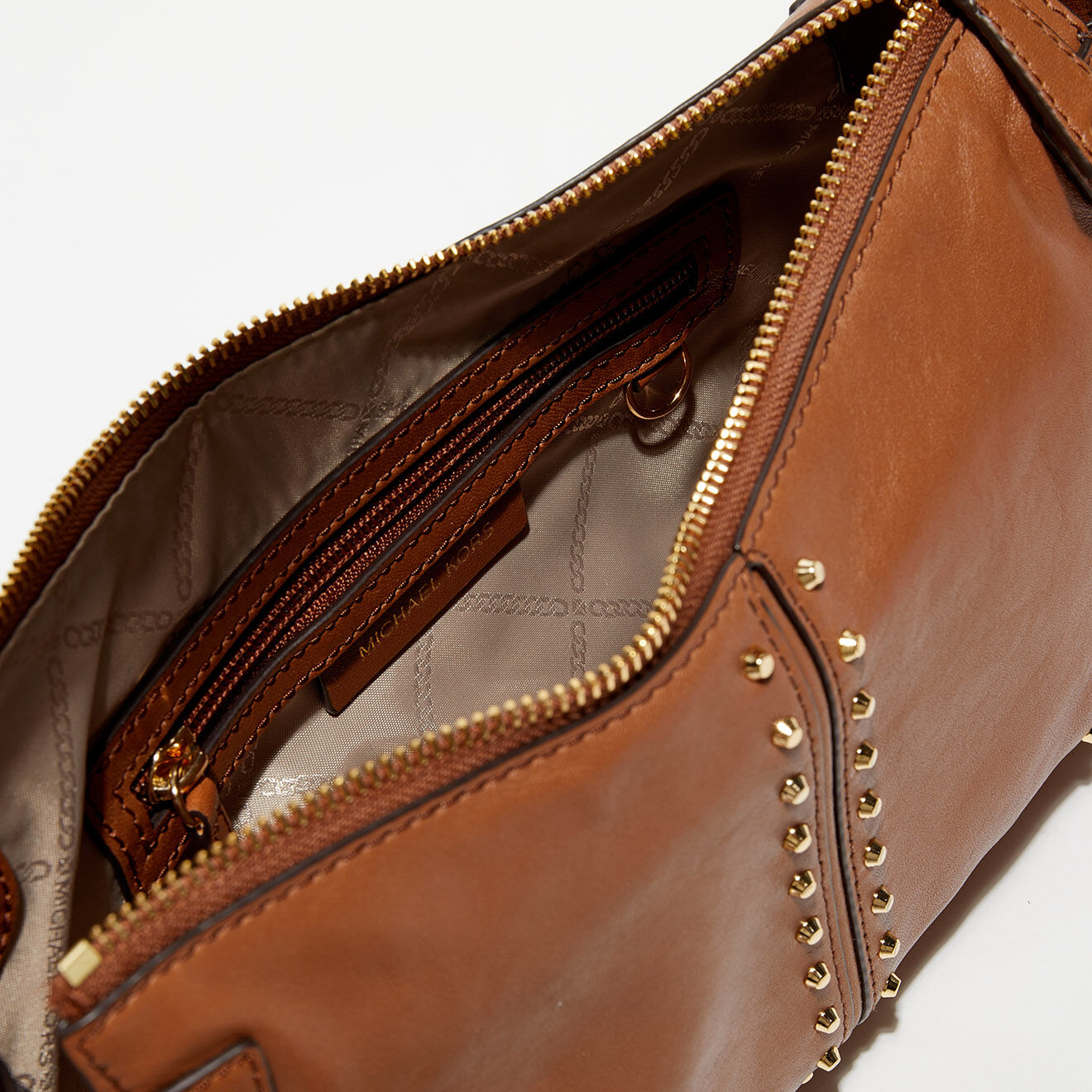 Michael Kors Sac porté épaule en Cuir Astor camel - 20x10x5 cm