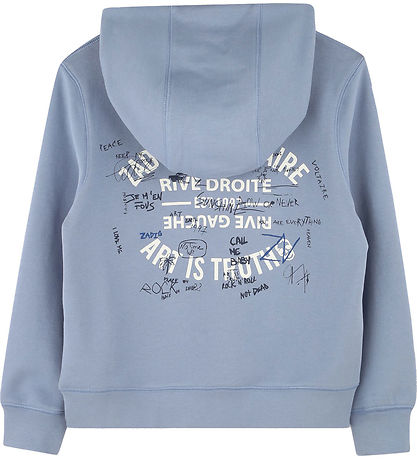 Zadig & Voltaire Kapuzenpullover - Lavender Blue m. Print