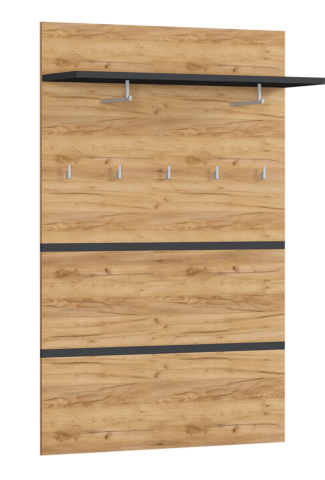 CASAVANTI Garderobenpaneel ALMADA 96 x 147 cm anthrazit /Navara Eiche NB