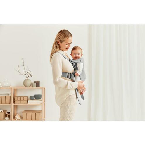 Porte-Bébé Mini Jersey 3D Gris Clair - BABYBJÖRN