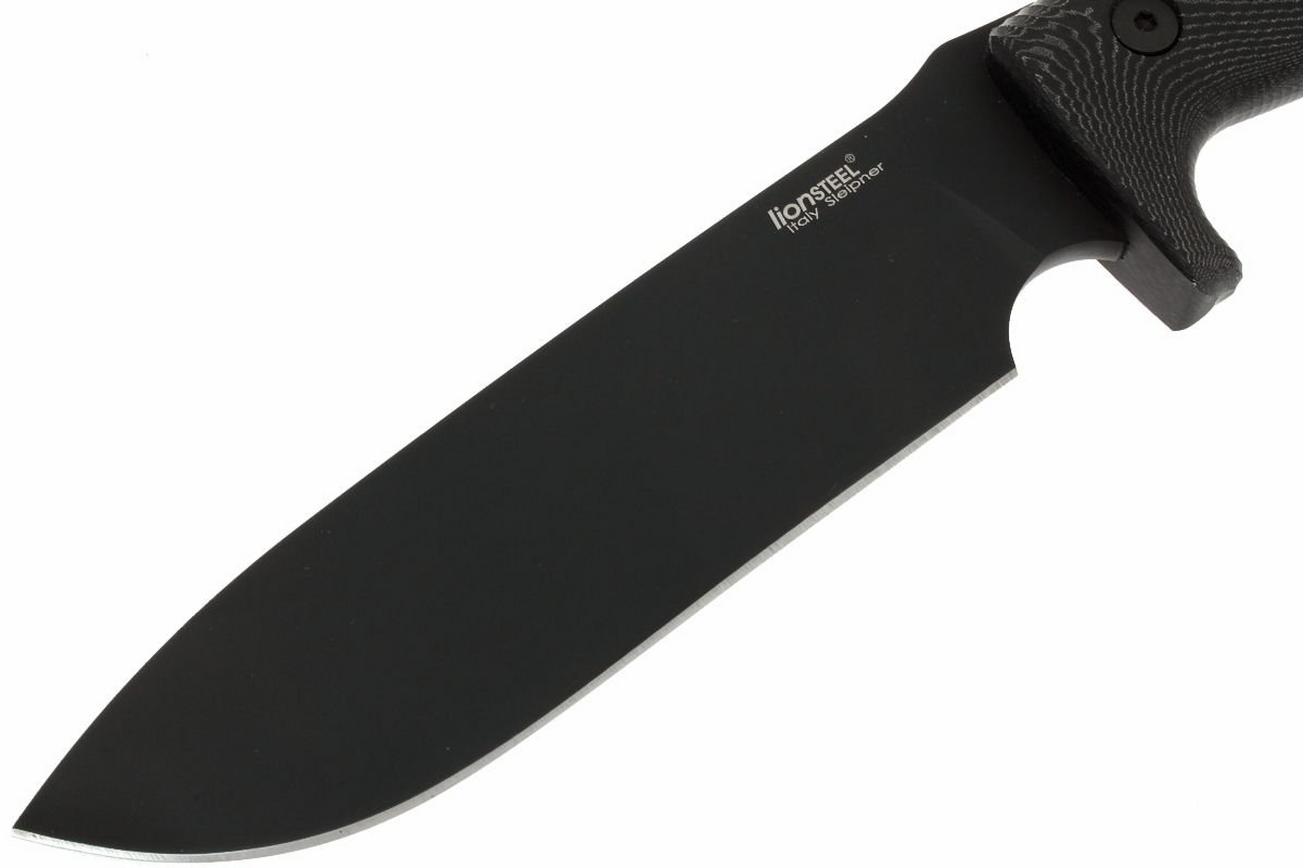 LionSteel M7 MB Black vaststaand mes, Molletta design
