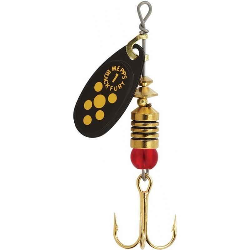 Cuiller Tournante Mepps Black Fury Noir Point Jaune