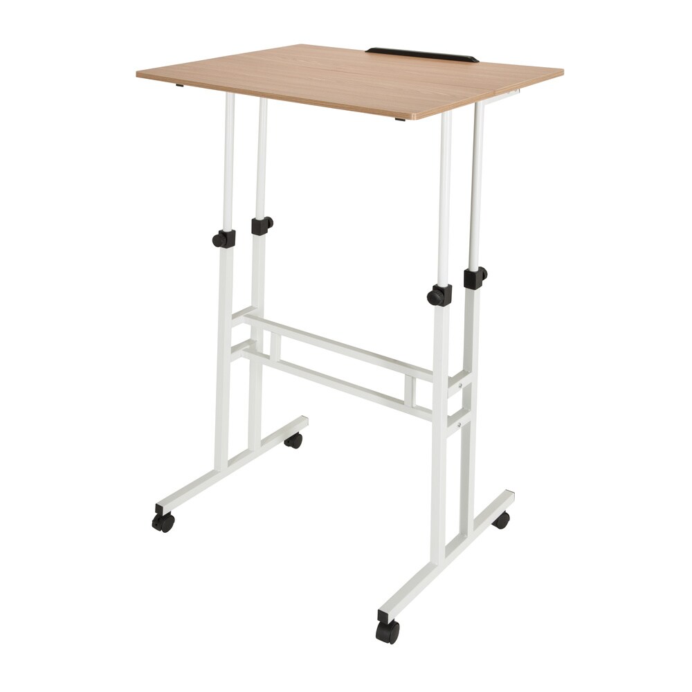 Stehschreibtisch WORKSTATION I Melaminharzbeschichtete Spanplatte, Gestell pulverbeschichteter Stahl hjh OFFICE