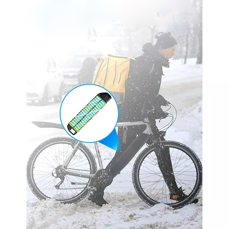 E-Bike Akku Schutz Elektro Velo Motor Abdeckung mit Klettverschluss - Schwarz