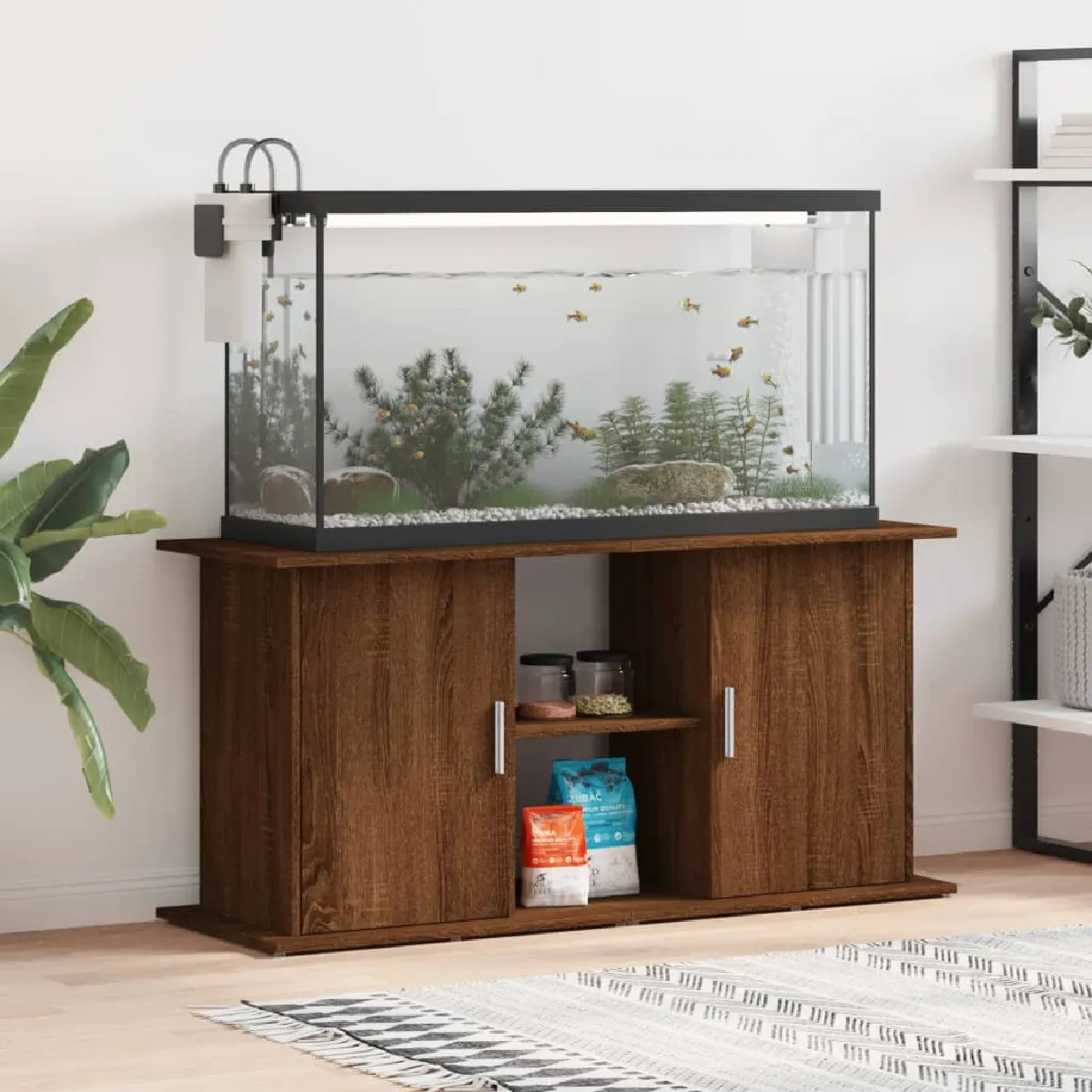 VIDAXL Support d'aquarium - Chêne marron