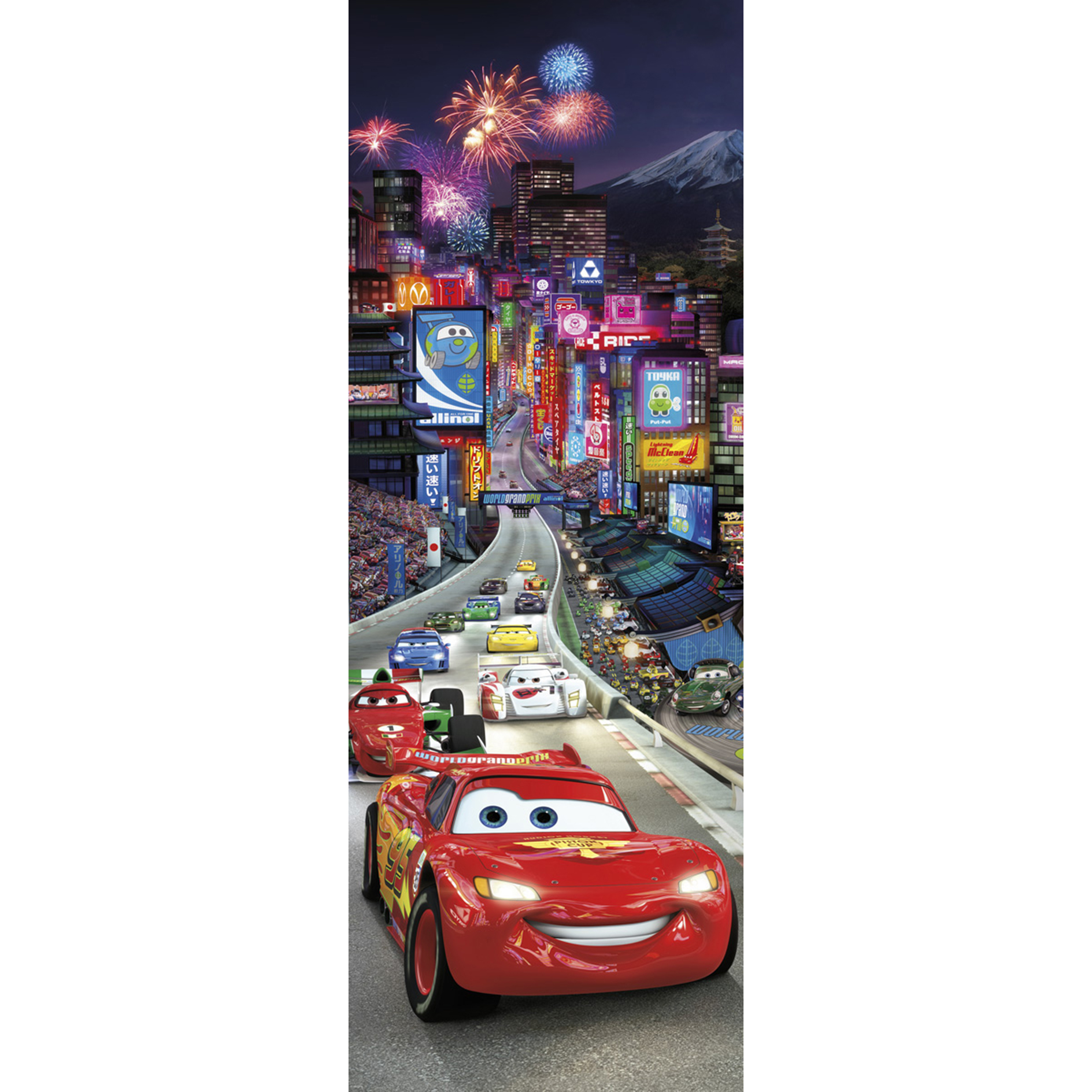 Papier-Fototapete CARS TOKIO - bunt - 73x202 cm