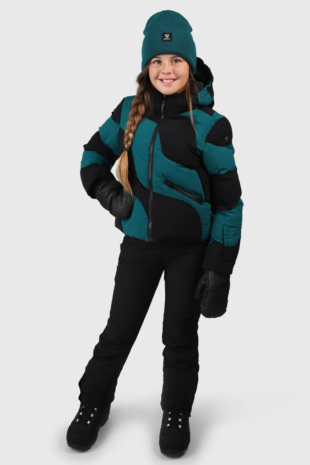Brunotti ski-jack Marbley groen/zwart