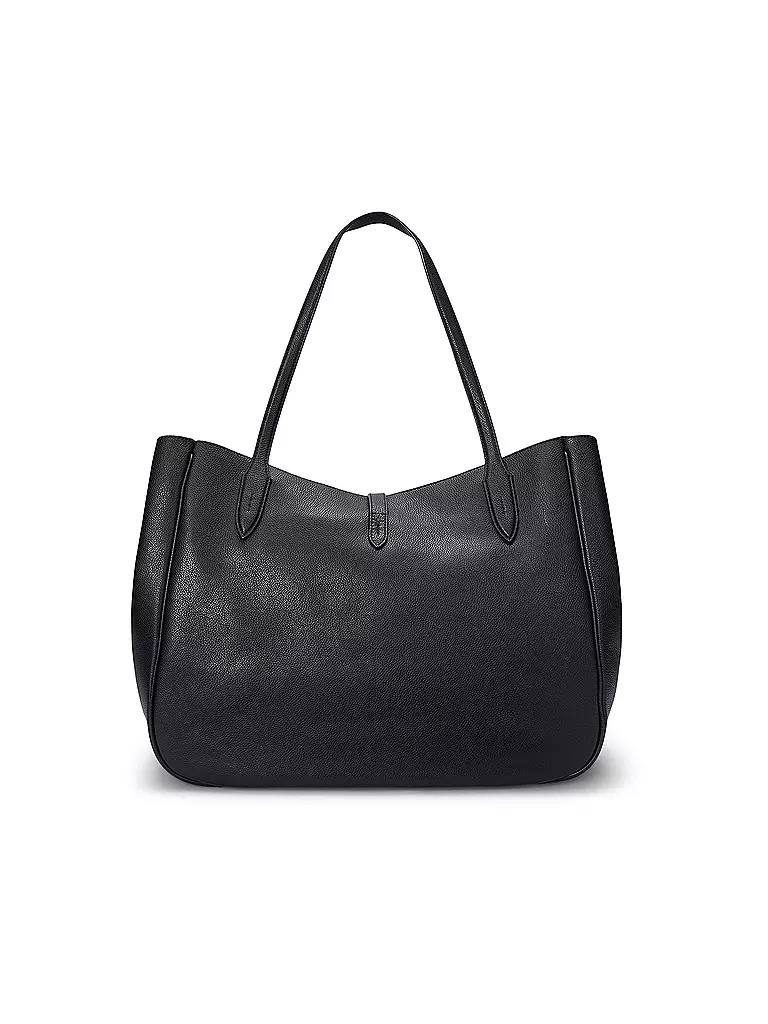 POLO RALPH LAUREN Ledertasche - Shopper schwarz
