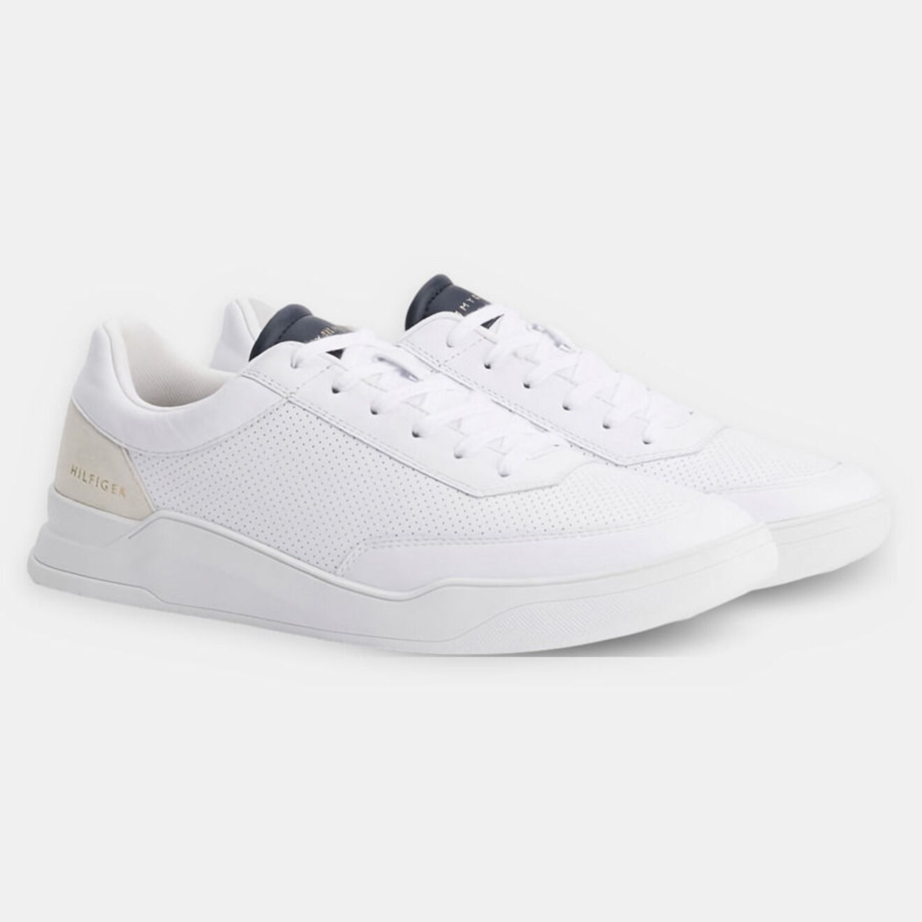 Tommy Hilfiger Baskets en Cuir Elevated Cups Perf blanches