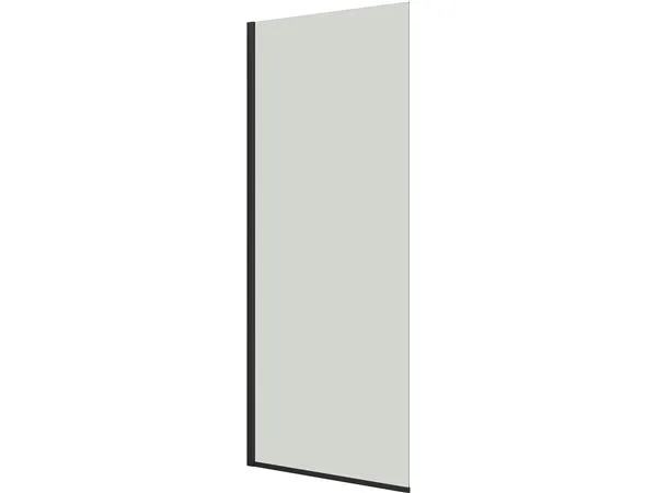 Dansani D101-03 fast væg 197,5 x 97-99 cm sort/klart glas