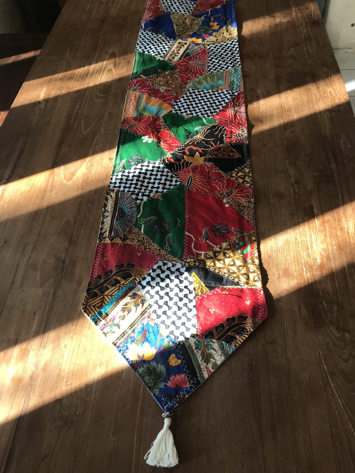 Patchwork Tischläufer, multicolor, L 200 cm, B 35 cm von fischer's lagerhaus