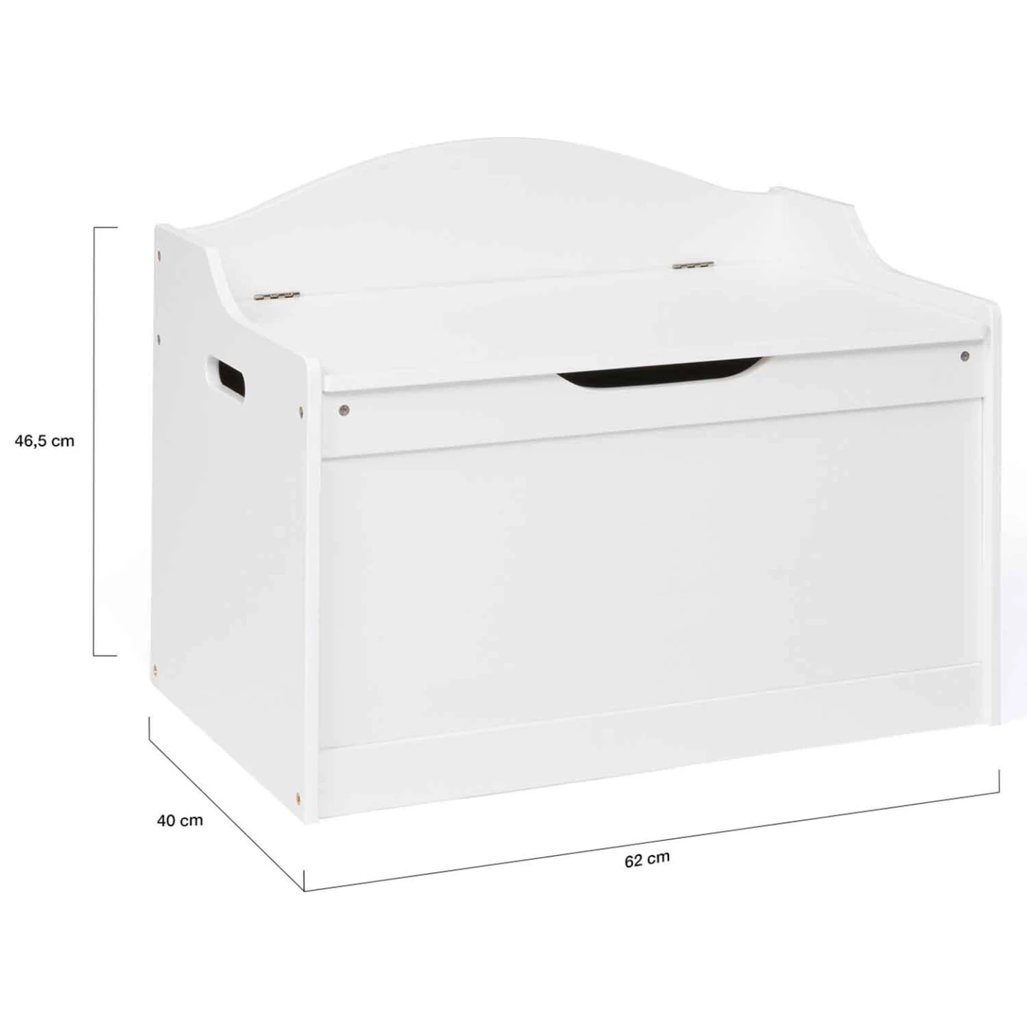 Banc coffre de rangement enfant MATEO en bois blanc