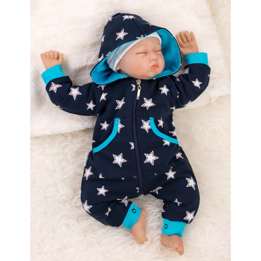 Baby Sweets Overall Lieblingsstücke Sterne blau schwarz türkis