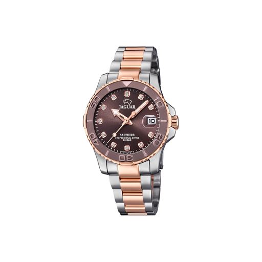 Jaguar J871 Dameur, Stål/Brun, 34 mm