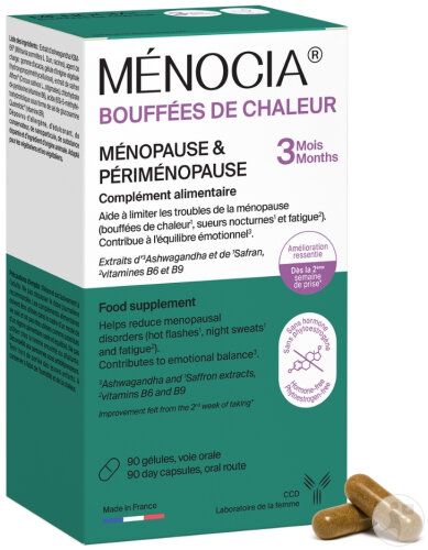 Laboratoire CCD Ménocia Bouffées De Chaleur 3 Mois 90 Gélules