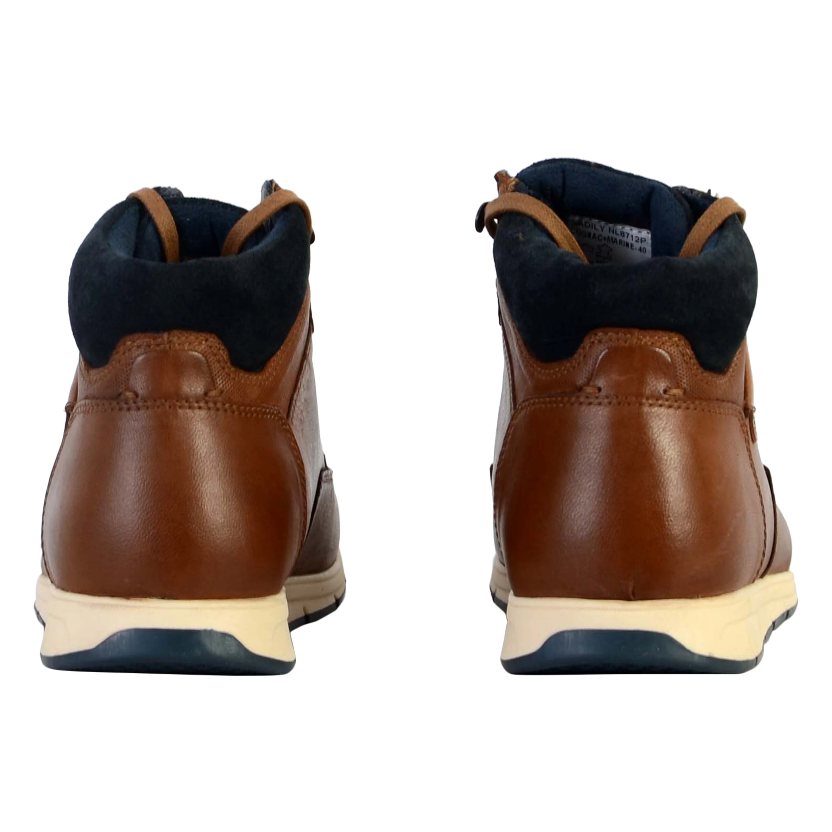 Baskets montantes en cuir Sadily | Marron