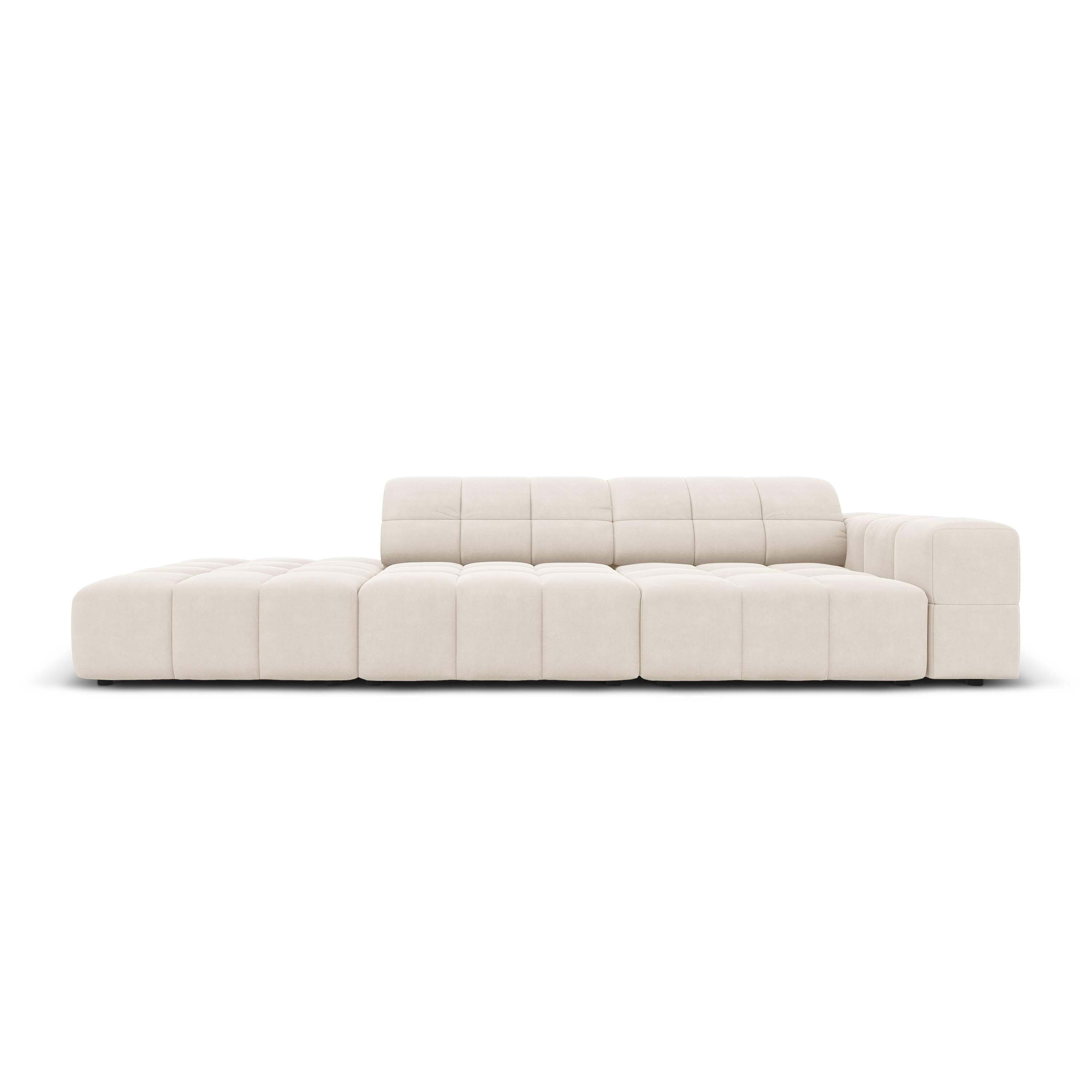 Cosmopolitan Design Chicago 4-zitsbank Links Open - Velvet - CrÃ¨me
