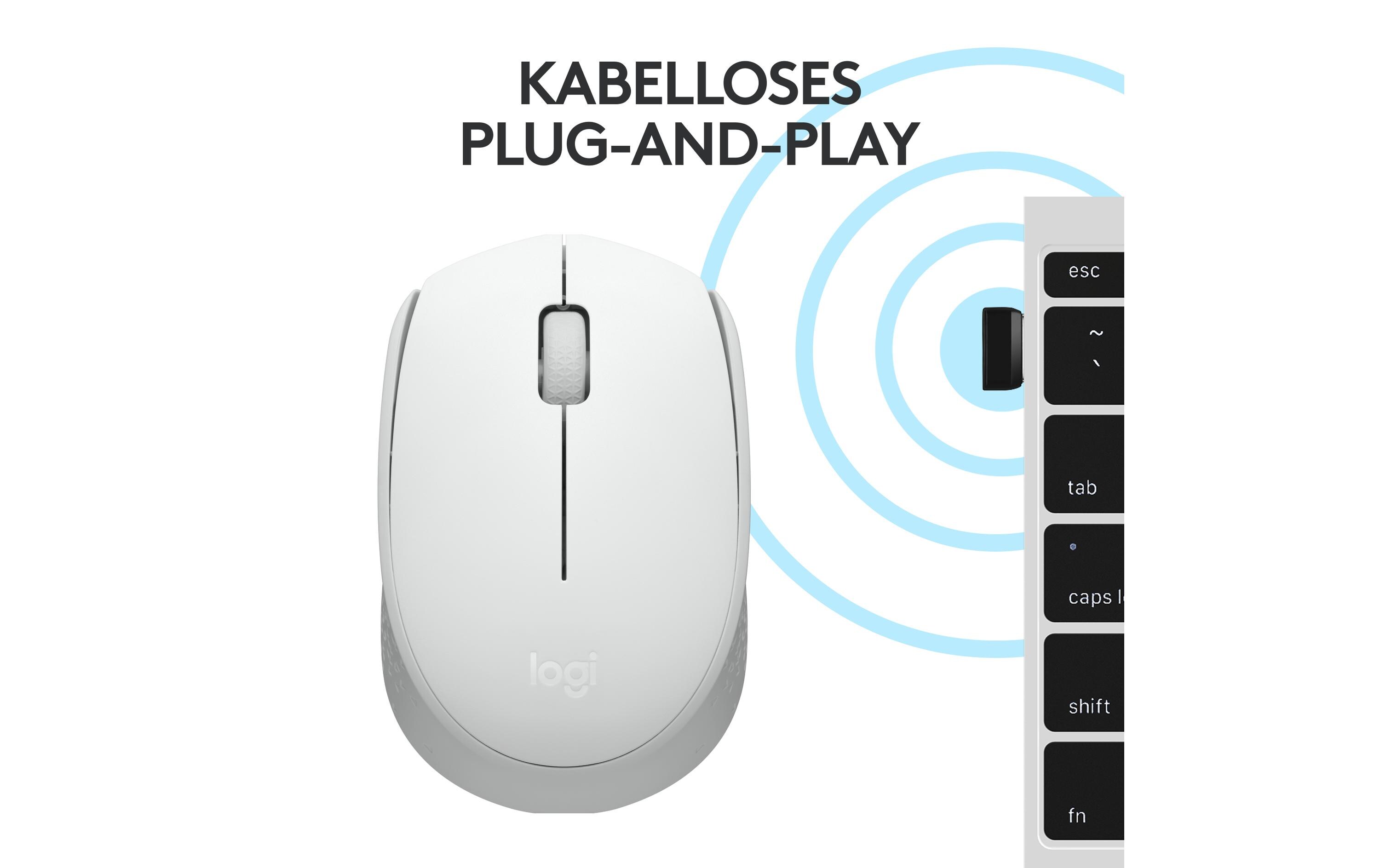 Mobile Maus M171 , kabellosKleine Wireless-Maus für Links- & Rechtshänder mit bis zu 12 Monaten Batterielaufzeit