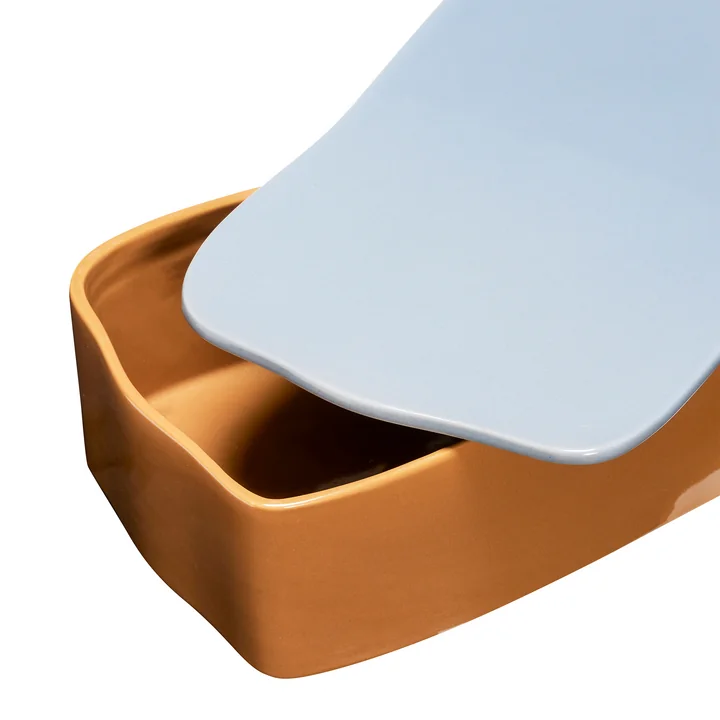 Hübsch Interior - Amare Schreibtisch Organizer small, sand / grün