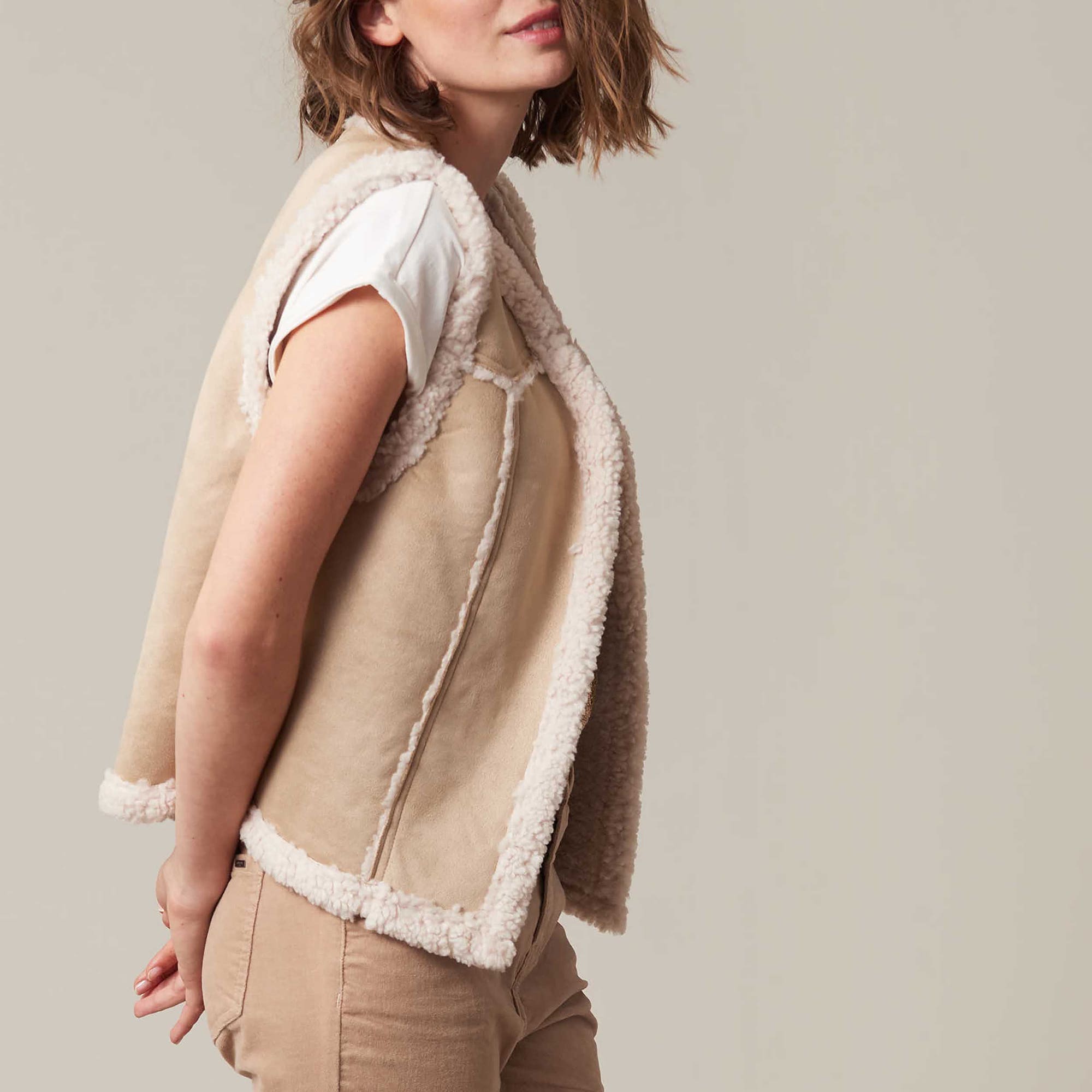 Gilet Femme beige