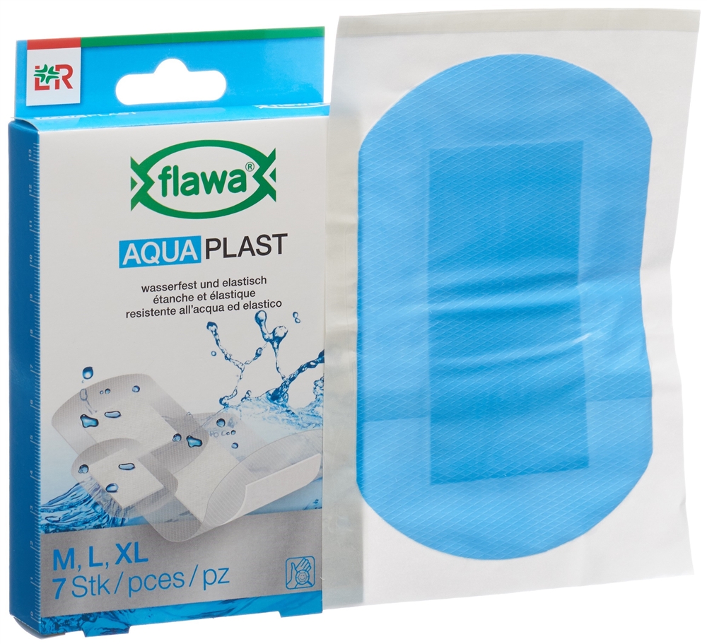 FLAWA Aqua Plast Pflasterstrips wasserfest 3 Grössen 7 Stk