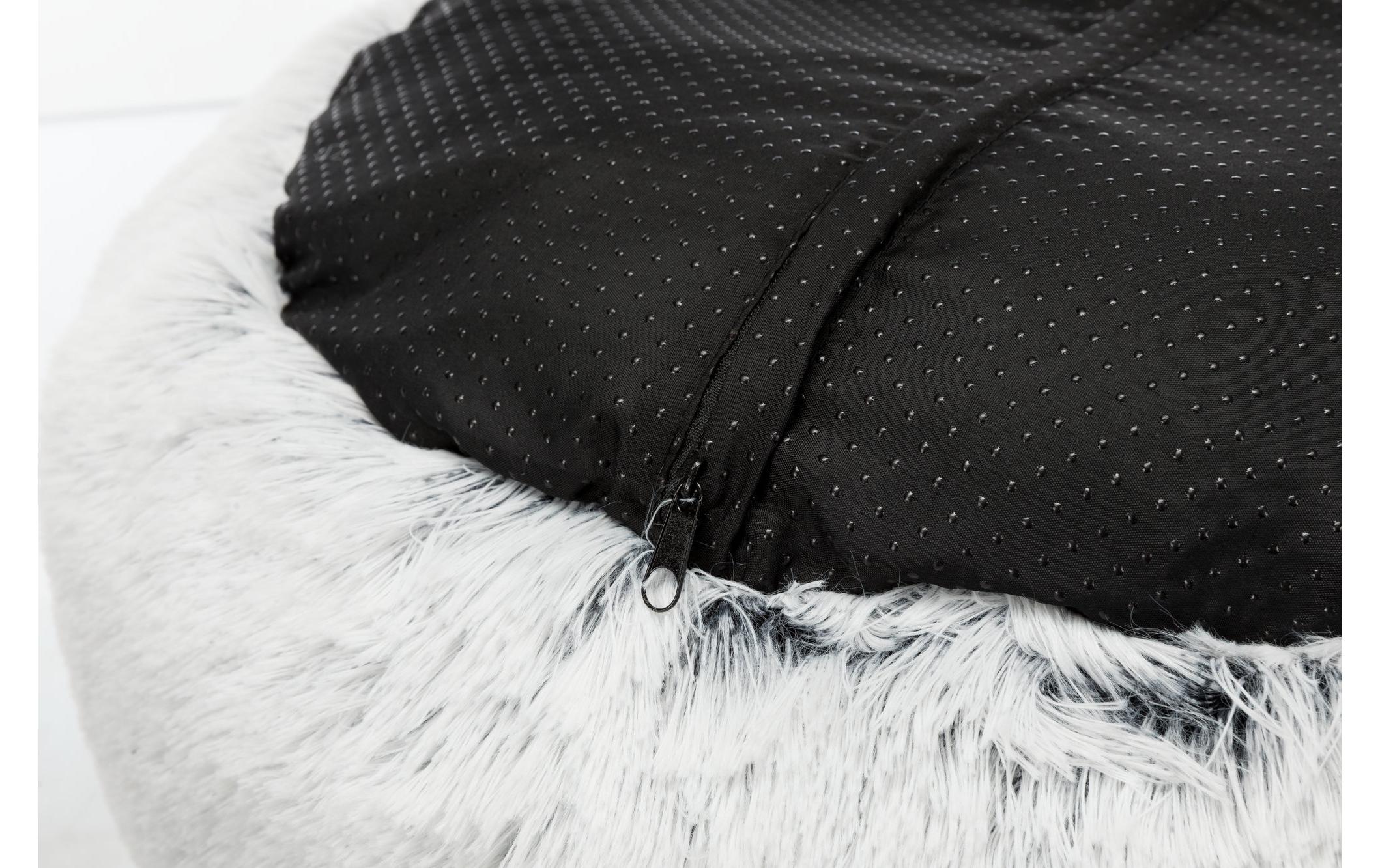Hunde-Bett Harvey ø 60 cm, grauHundebett Langhaar-Plüsch