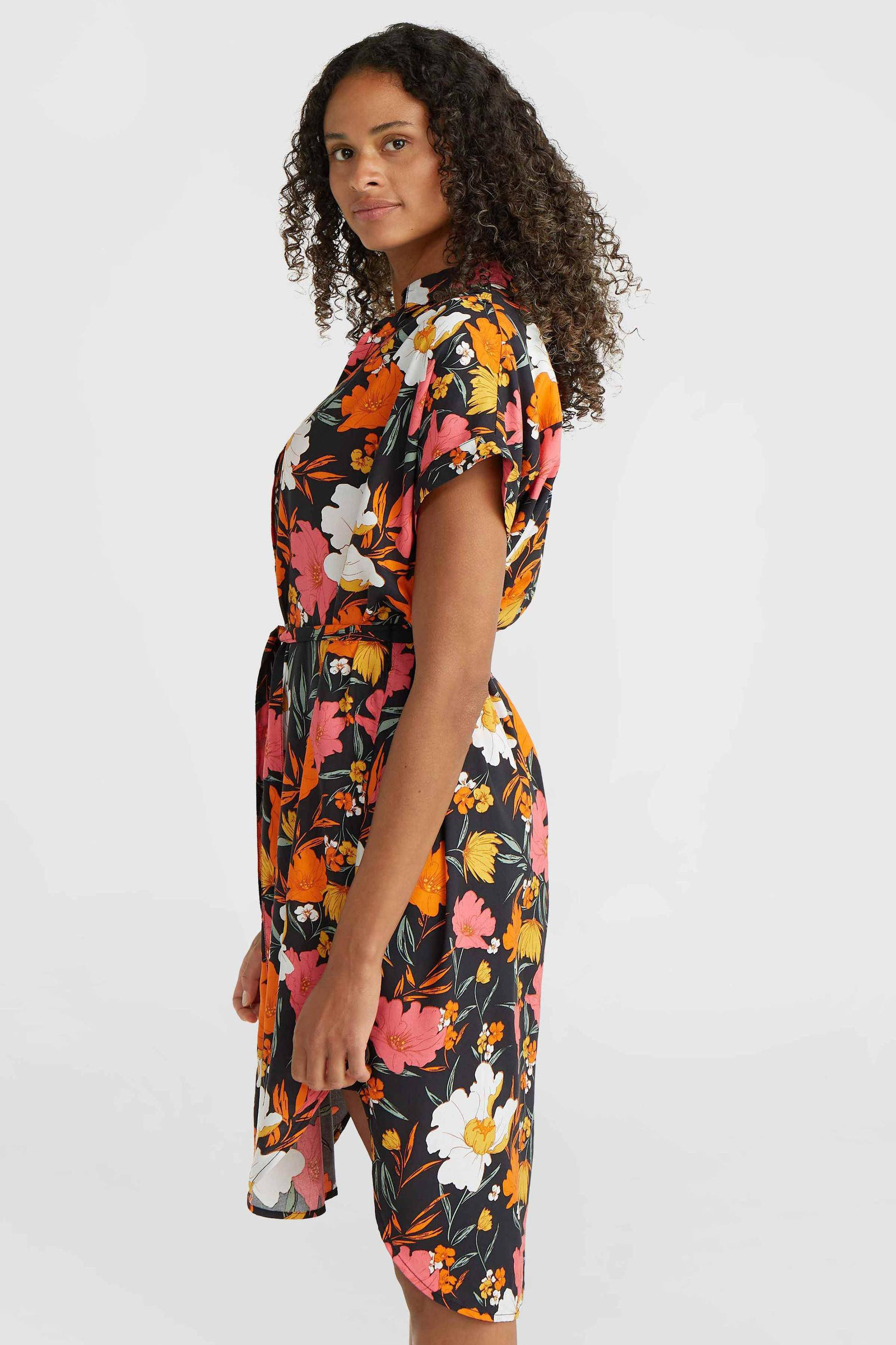 O'Neill strandjurk Cali Beach zwart/oranje/roze