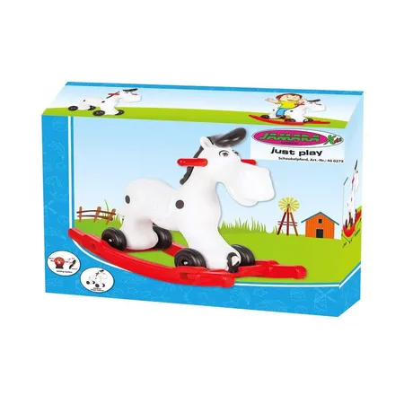 Jamara Bob Gallop 2 in1 Schaukelpferd mit Kufen und Rollen