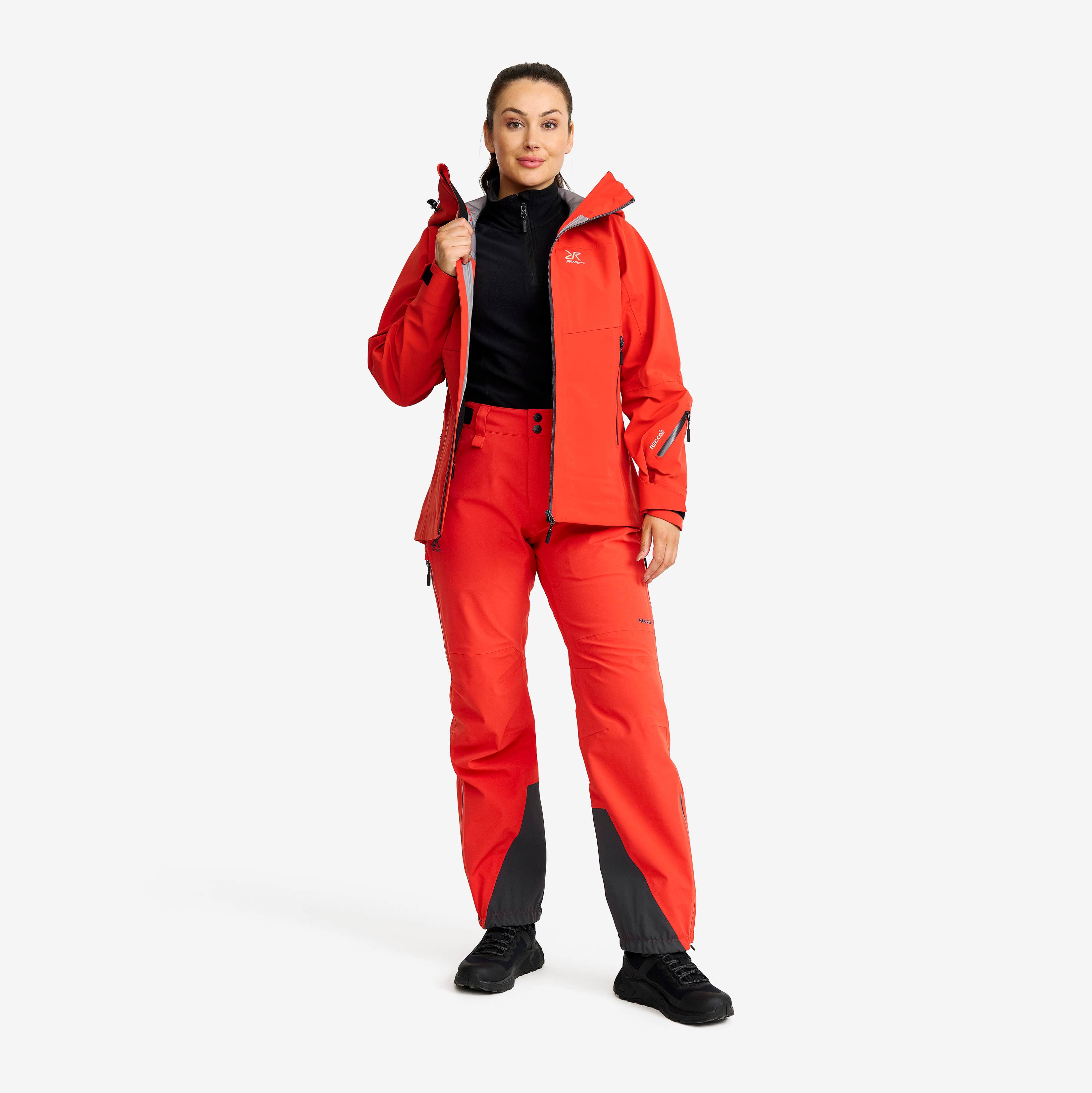 Cyclone 3L Shell Pants Dame Aurora Red