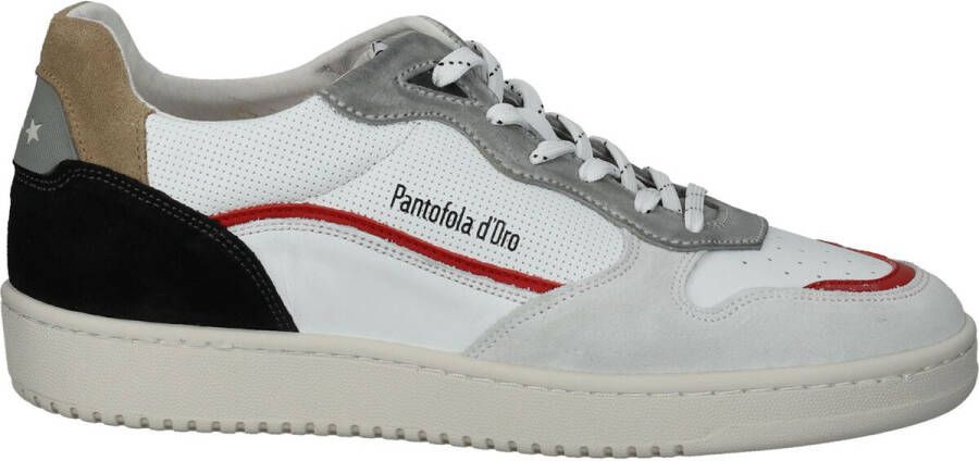 Pantofola d'Oro Baveno Uomo Low Lage sneakers Leren Sneaker Heren Wit