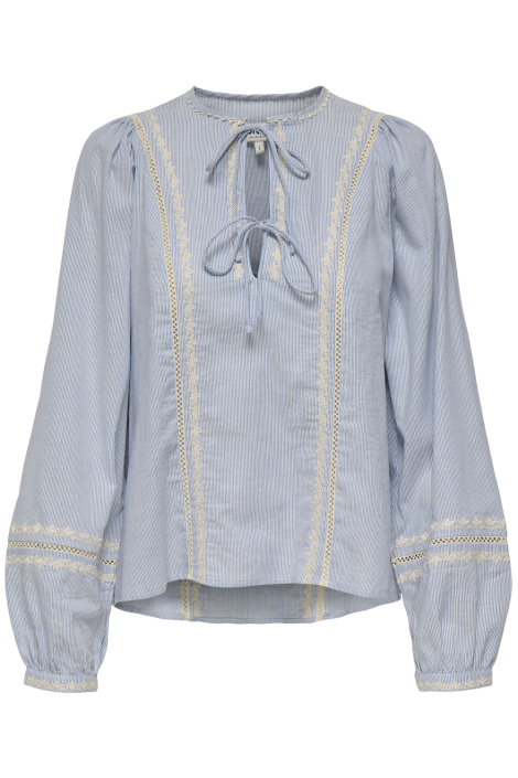 Only blauwe dames blouse