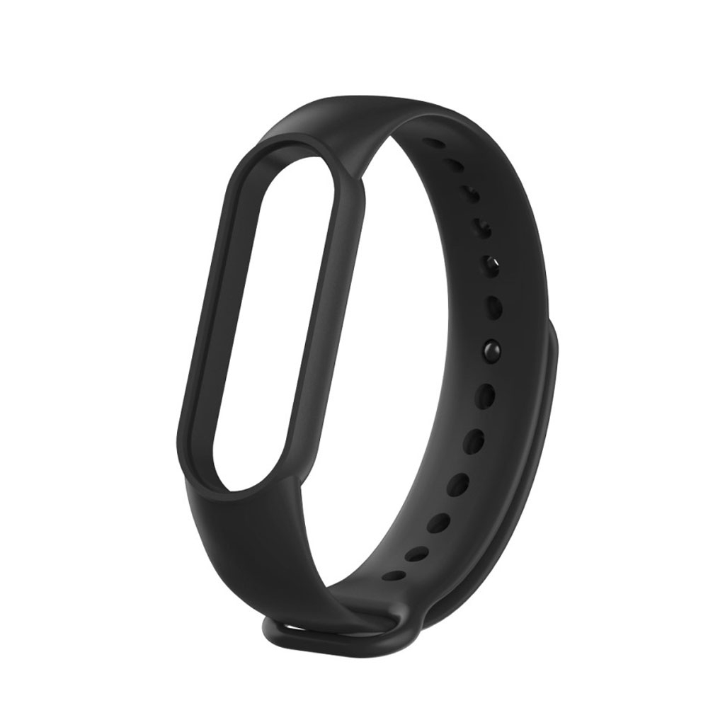 (Gr. S) Xiaomi Mi Band 6 / Mi Band 5 Silikon Sport Armband (Gelenkumfang 150-220mm) - Schwarz