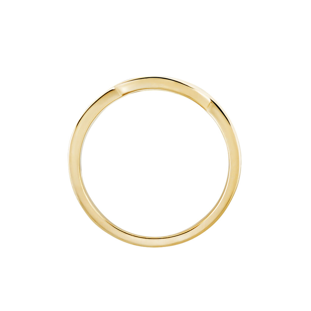 Bague Dareia Plaqué Or Jaune Oxyde De Zirconium Blanc