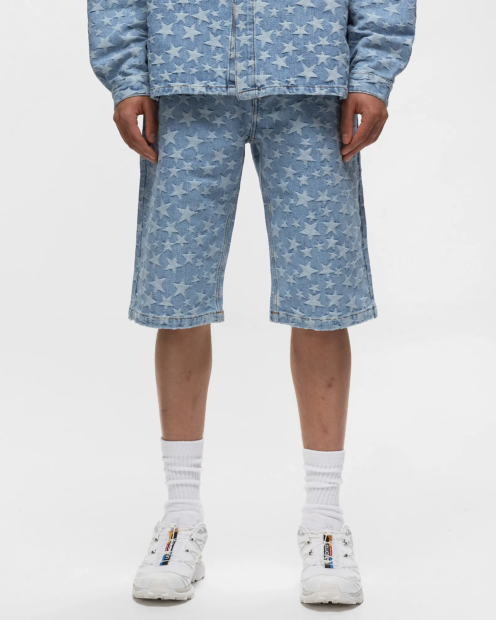 ERL DENIM JACQUARD SHORTS WOVEN