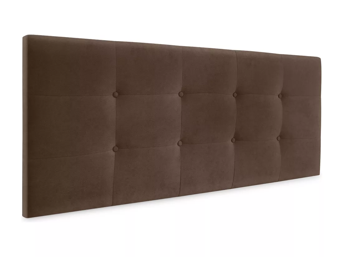 DHOME Tête de Lit en Tissu Aqualine Capitonné 160x60cm Lits 150/160 - Marron