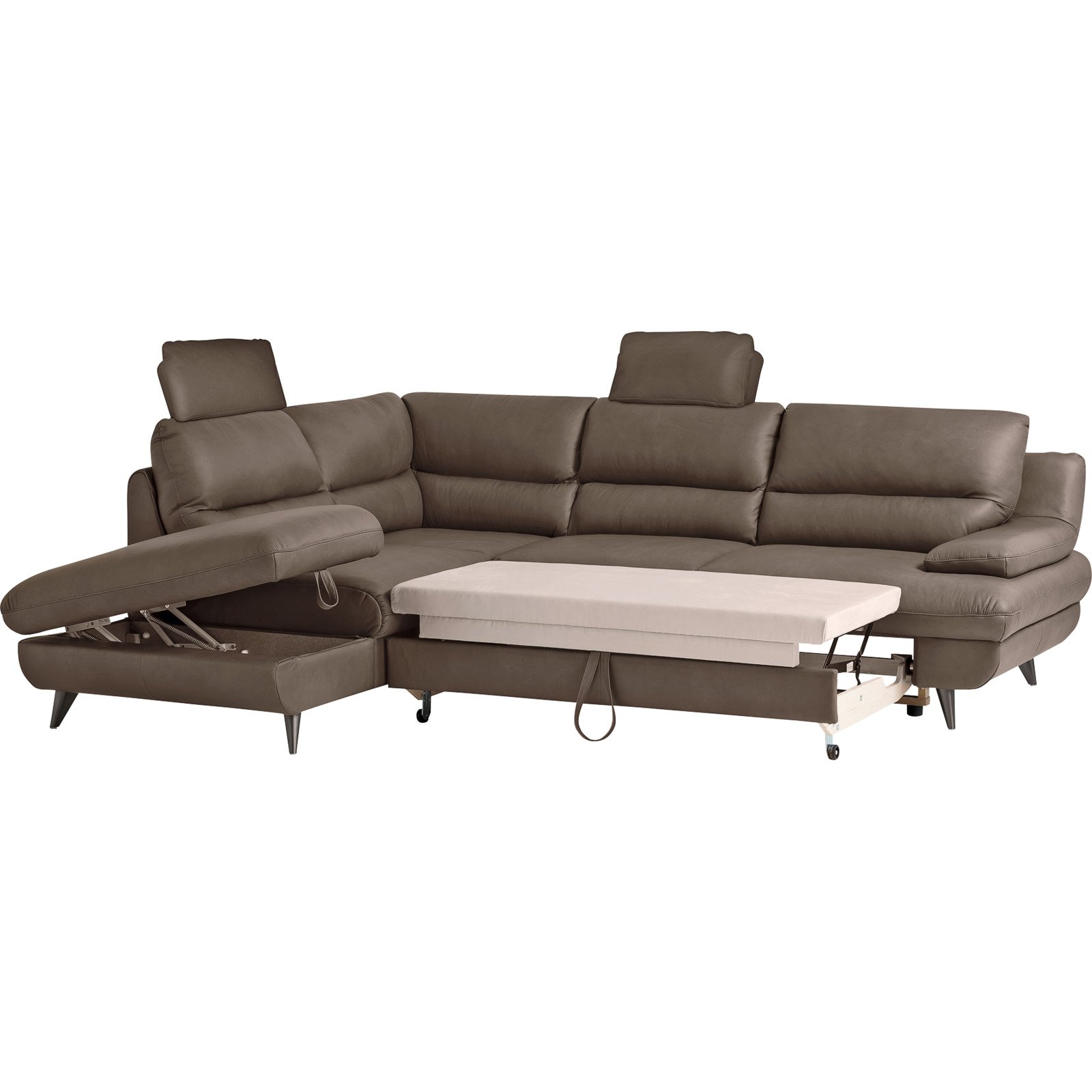 Ecksofa Pike Leder, Ottomane links mouse