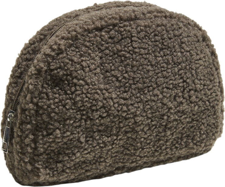 Pieces PCSULLA TEDDY WASH BAG Morel